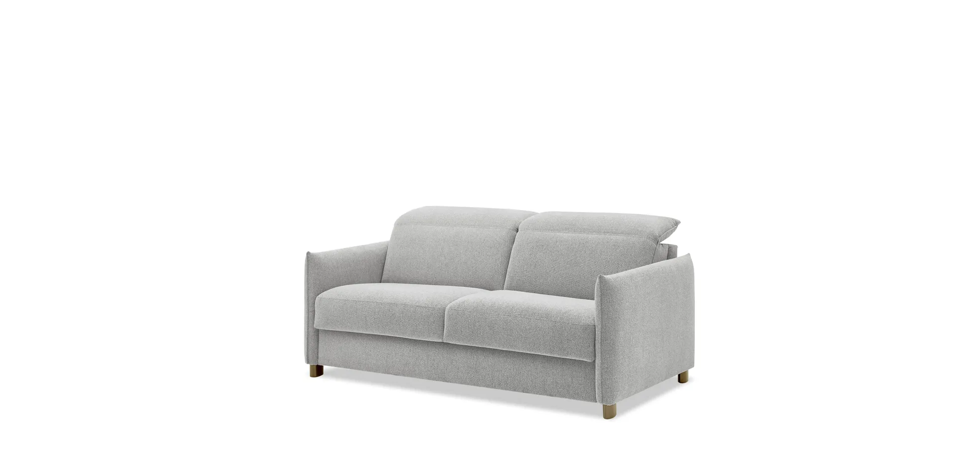 Schlafsofa - LF.ca. 140x208 cm, Flachgewebe, Hellgrau