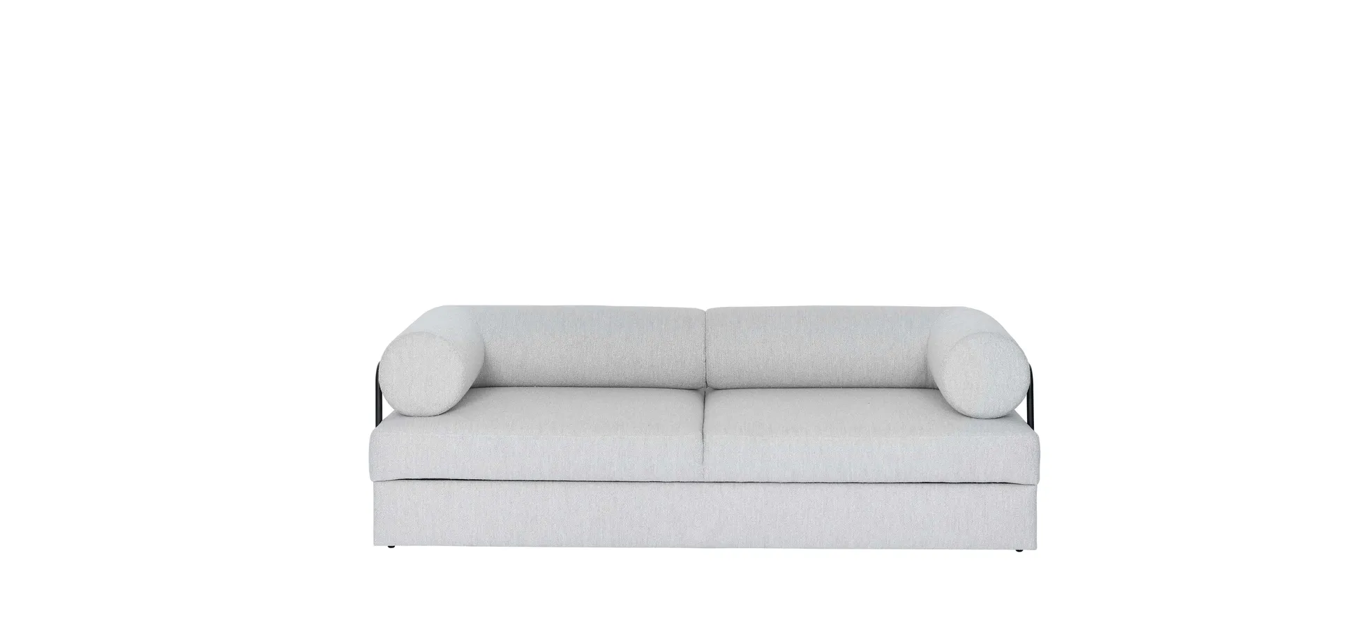 Schlafsofa - LF. ca. 165x200 cm, Flachgewebe, Beige, Hellgrau