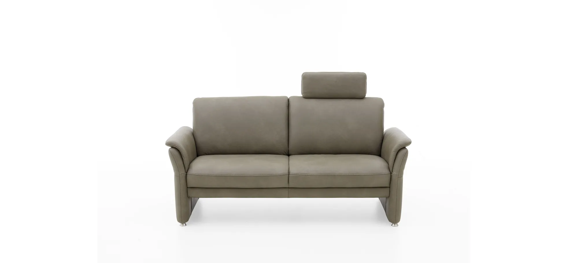 Sofa - 2,5-Sitzer, Sitzvorzug (motorisch), Armlehne verstellbar (manuell), Leder, Rauchbraun