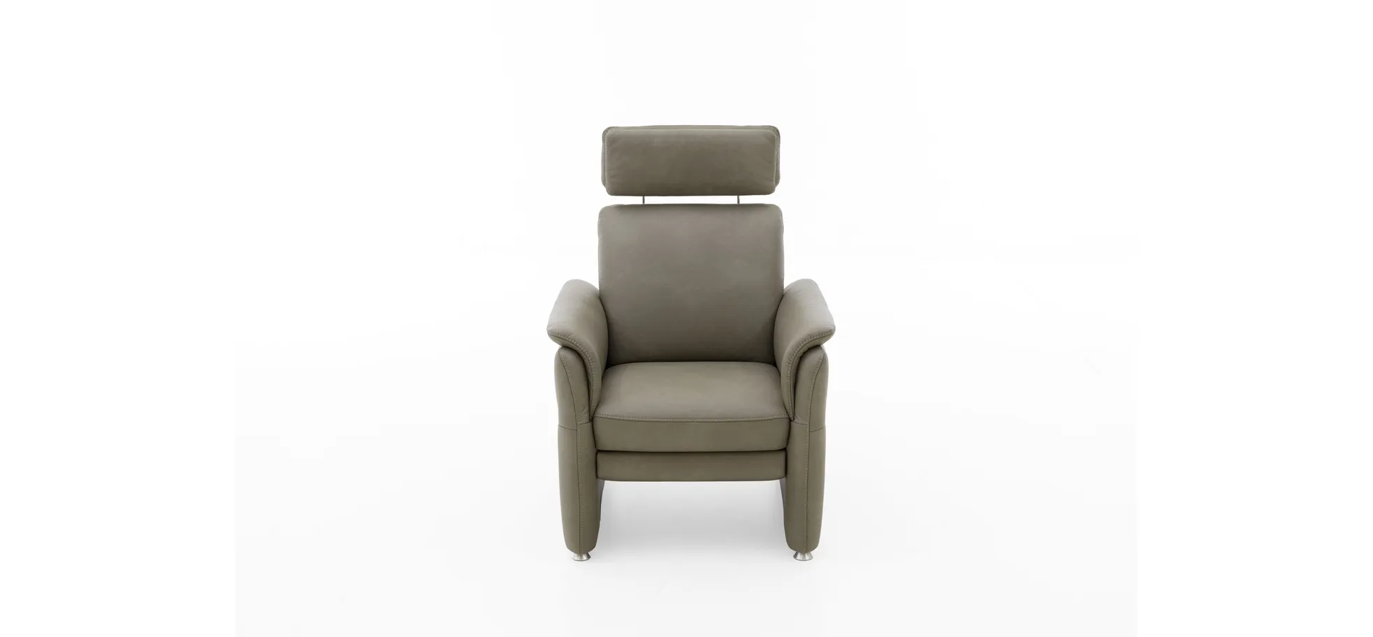 Sessel - Relaxfunktion (manuell), Leder, Rauchbraun