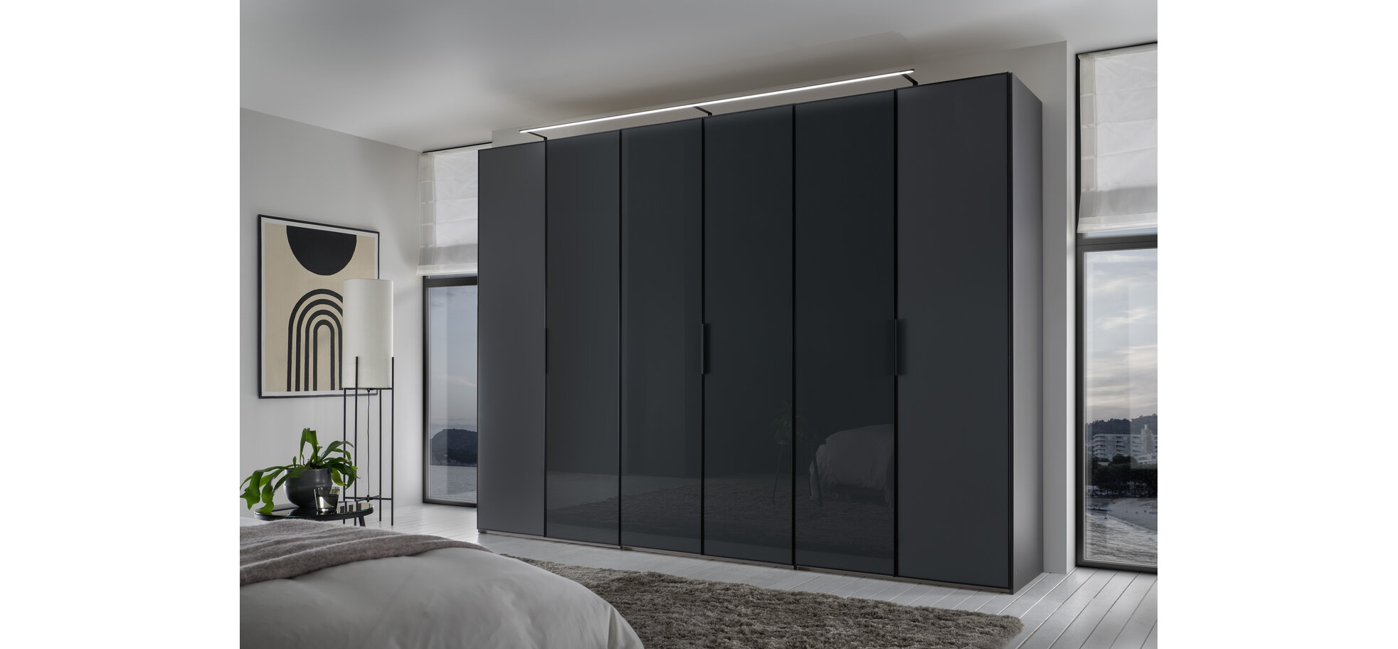 Drehtürenschrank EM Farfalla - BHT ca. 298x222x63 cm, Vulkan