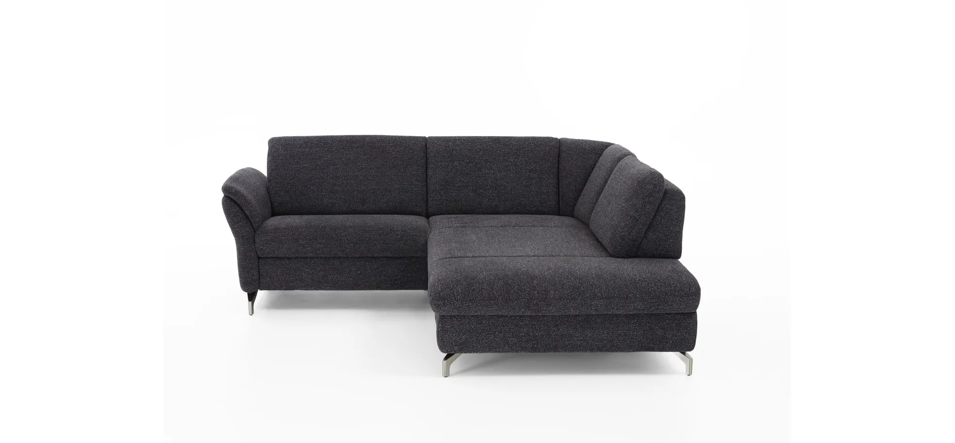 Sofa - 1-Sitzer mit XL Ecke, inkl. Sitztiefenverstellung, Stoff, Graphit