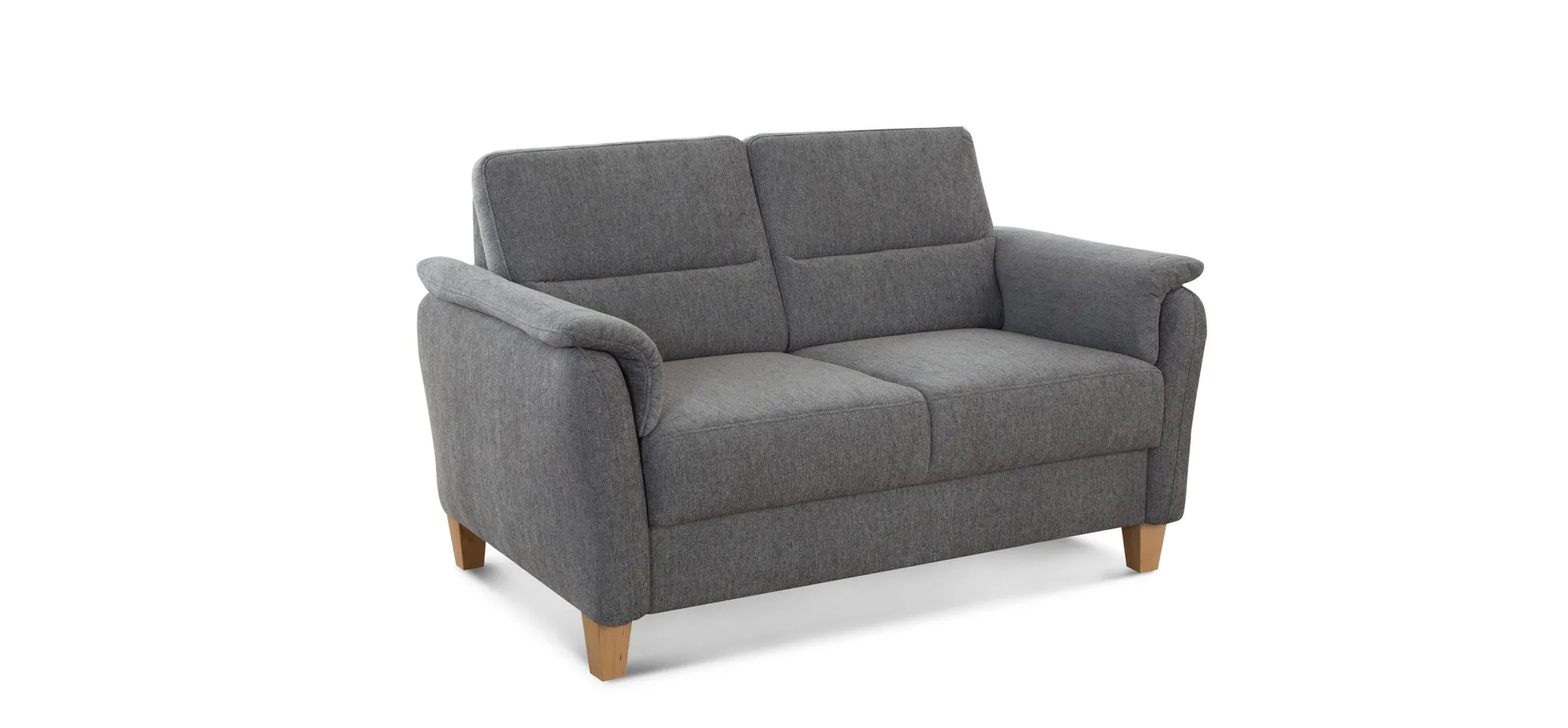 Sofa - 2-Sitzer, Stoff, Grau