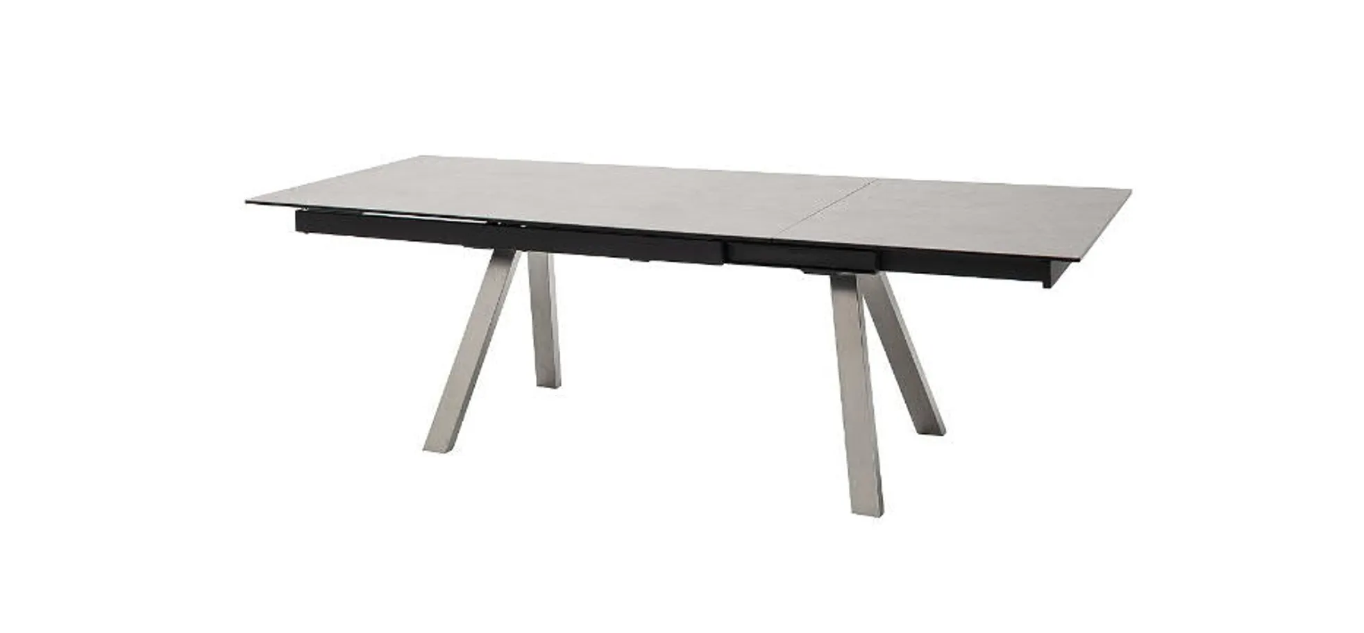 Esstisch - ausziehbar, LB ca. 180x95 cm, Keramik, Grau