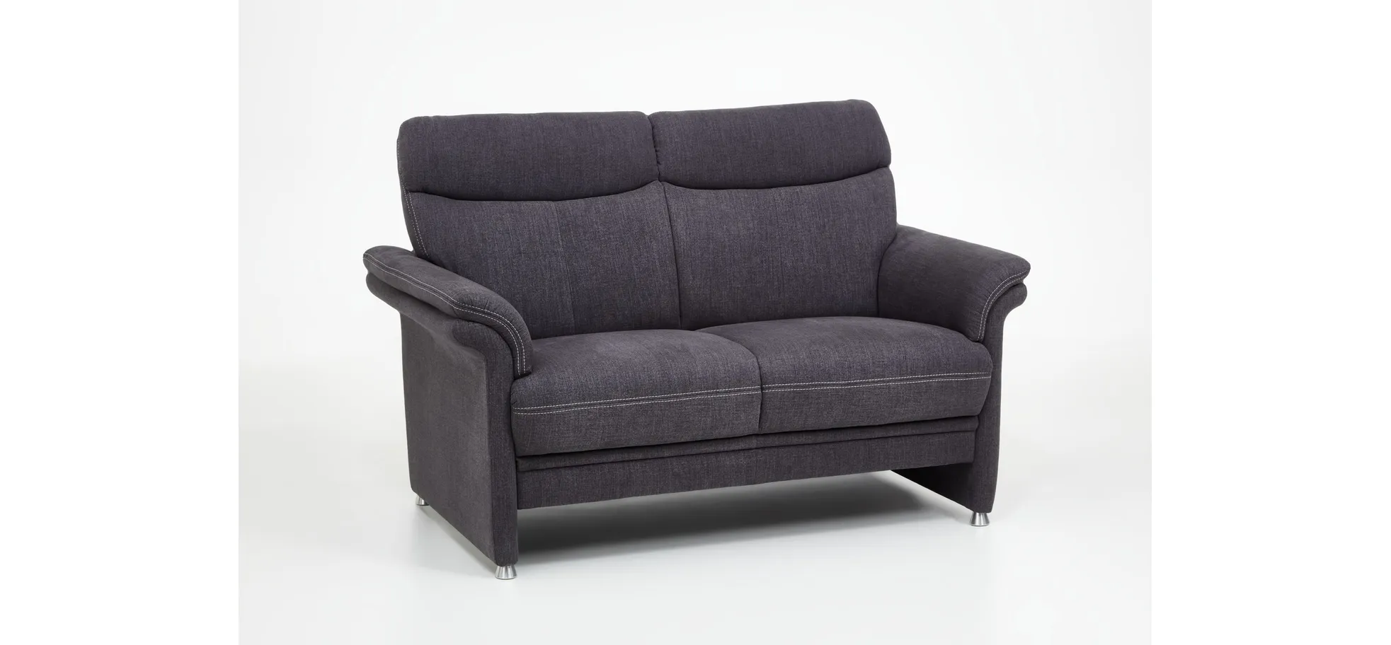 Sofa - 2-Sitzer, Stoff, Anthrazit