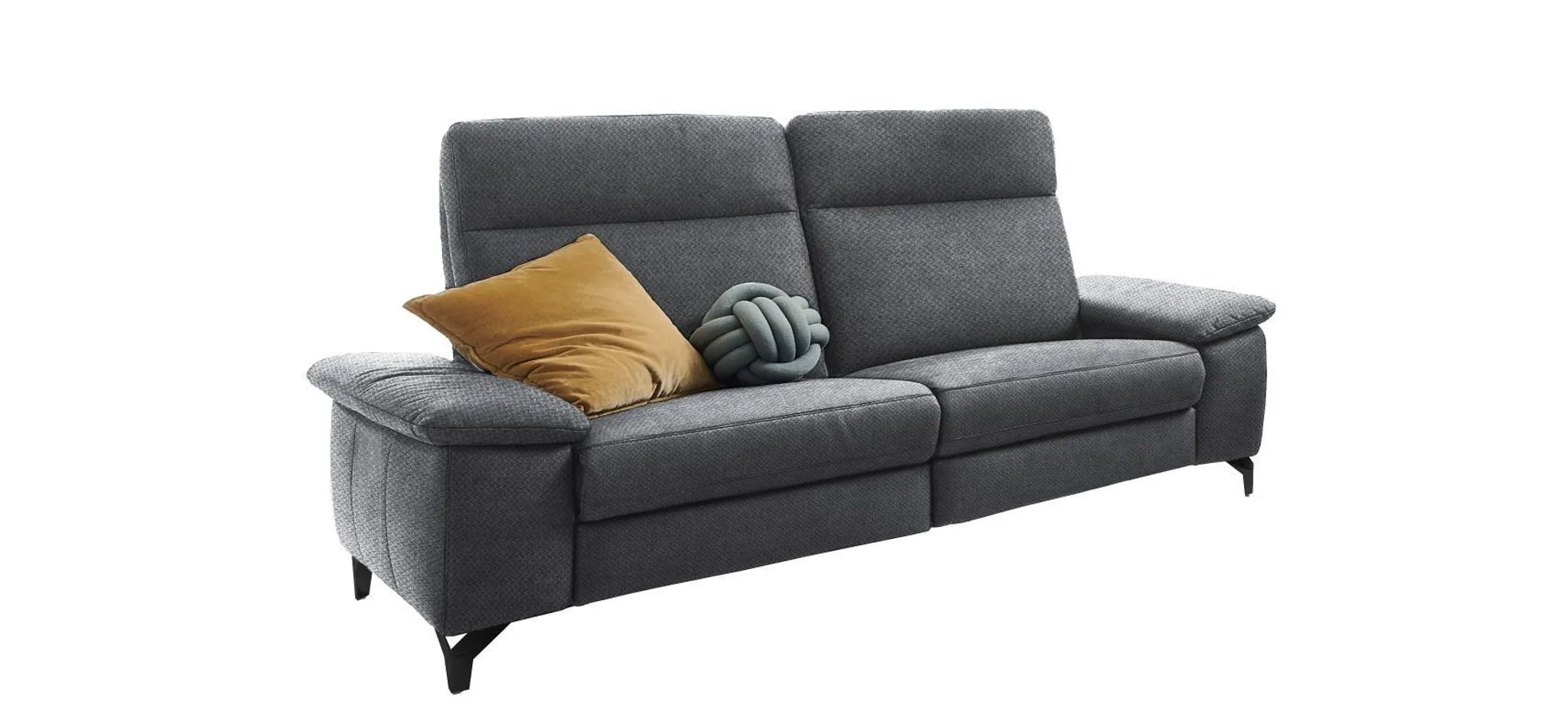 Sofa - 2-Sitzer, Stoff, Grau