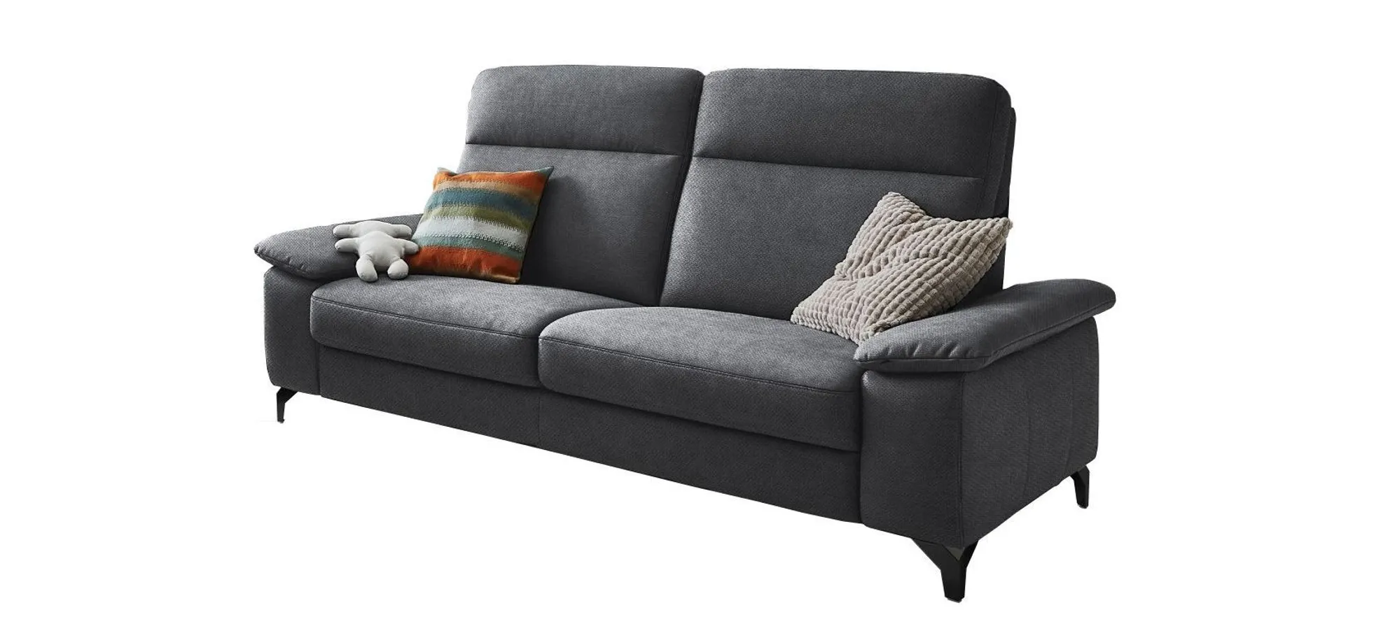 Sofa - 3-Sitzer, Stoff, Grau