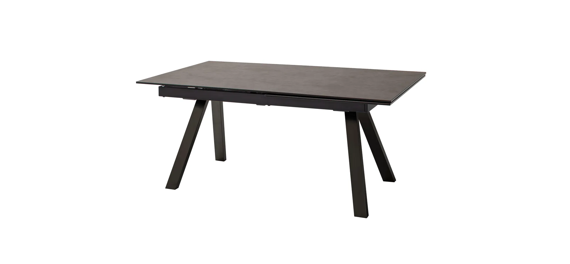 Esstisch - ausziehbar, LB ca. 180x95 cm, Keramik, Schwarz