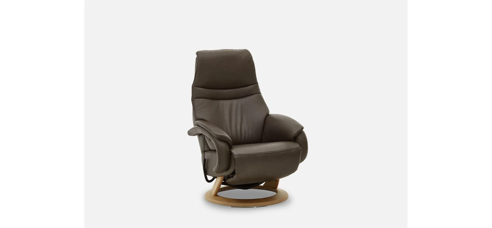 Sessel - Relaxfunktion, Leder, Braun