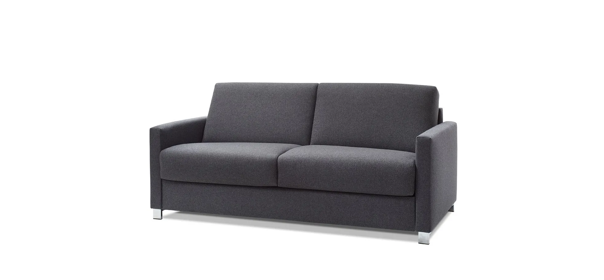 Schlafsofa - 2-Sitzer mit Schlaffunktion, Stoff, Schwarz-Anthrazit