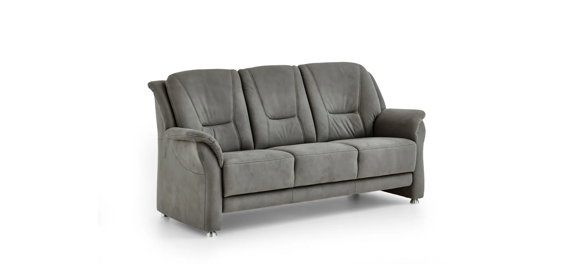 Sofa - 3-Sitzer, Stoff, Grau