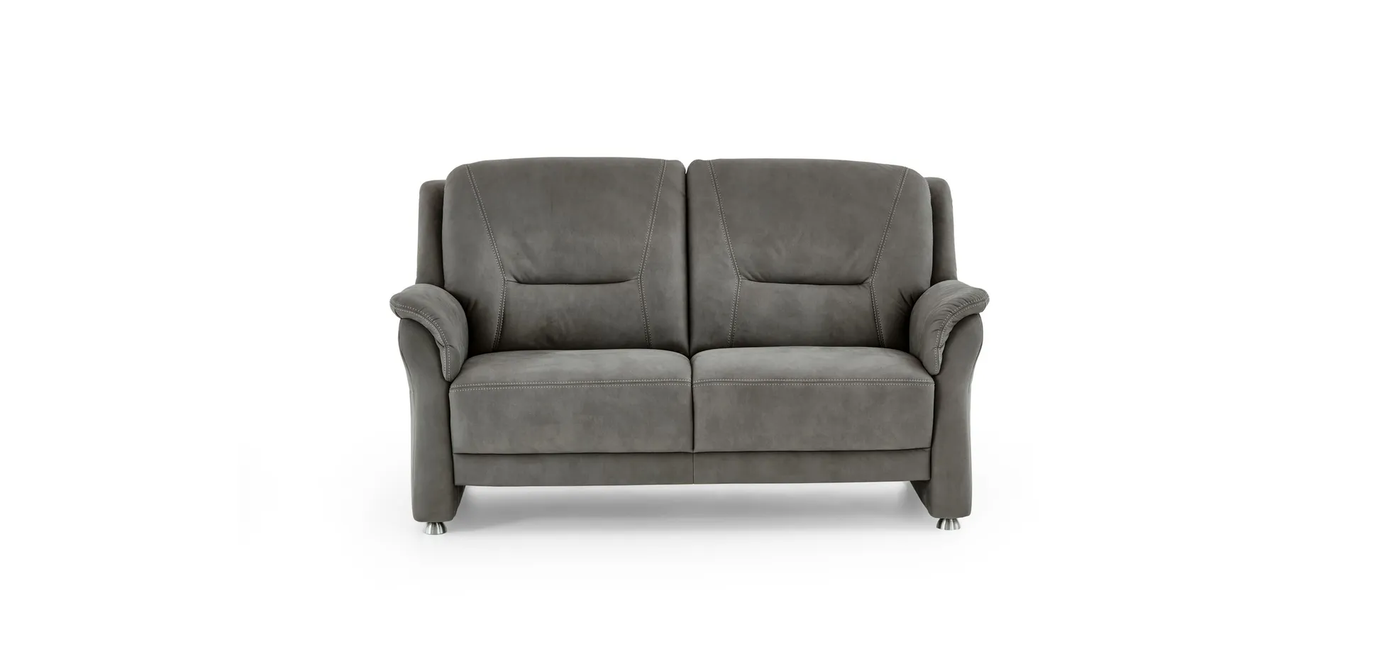 Sofa - 2-Sitzer, Stoff, Grau