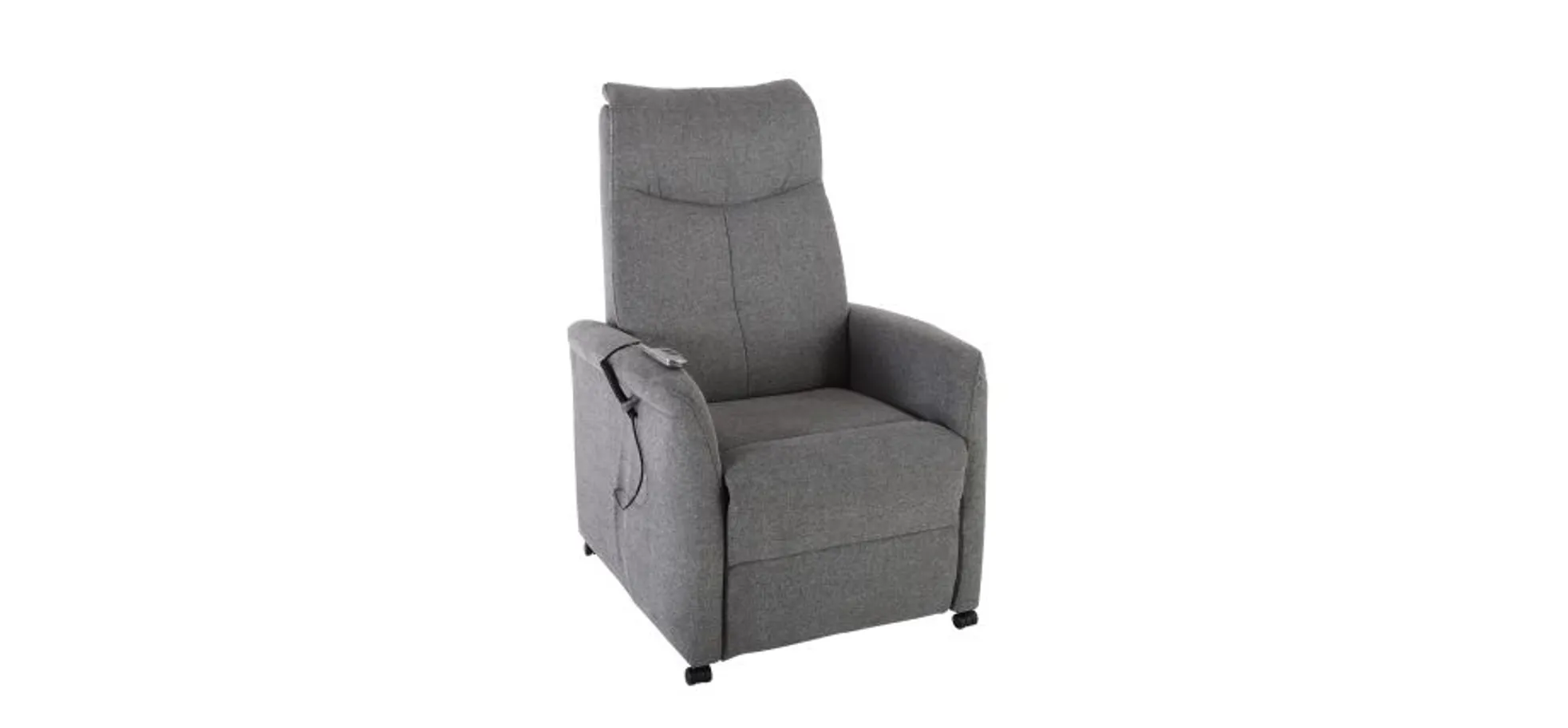 TV-Sessel - Relaxfunktion, Stoff, Grau