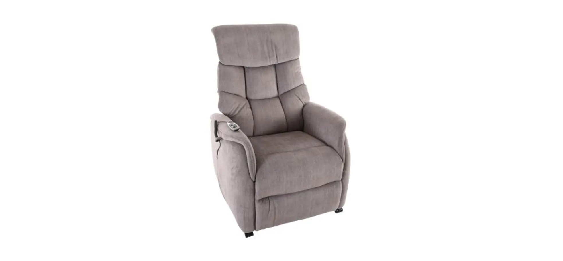 TV-Sessel - Aufstehhilfe, Relaxfunktion, Stoff, Grau