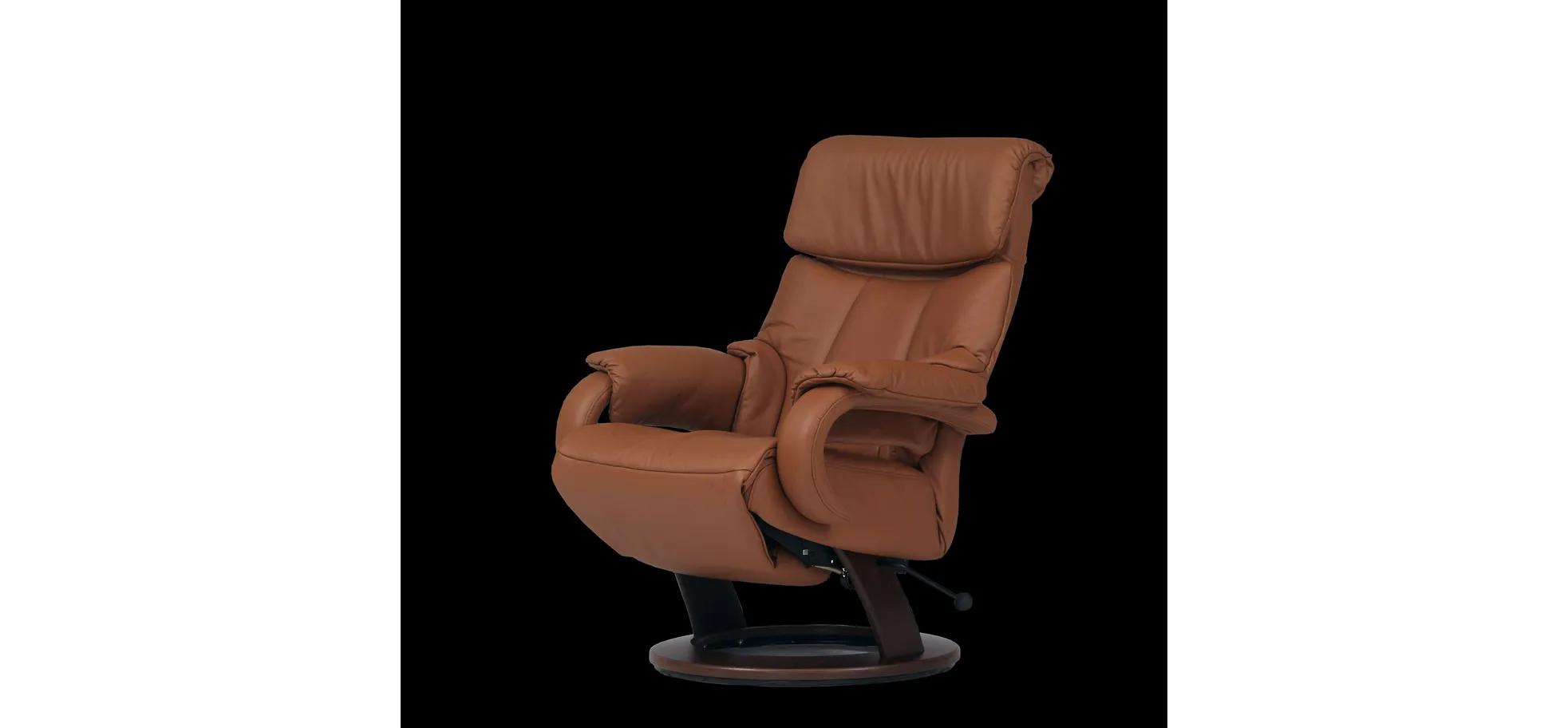 Sessel - Relaxfunktion, Leder, Braun