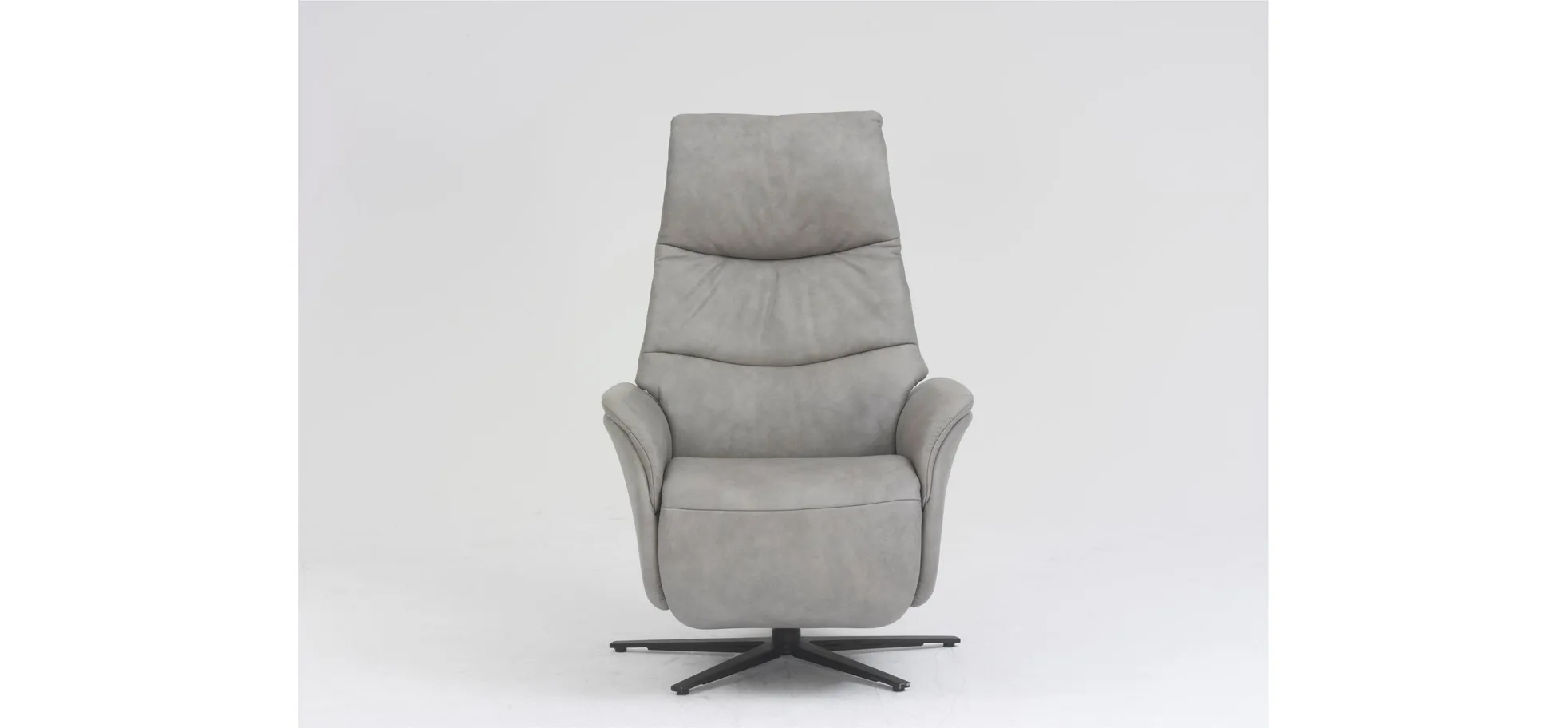 Sessel - Relaxfunktion, Leder, Grau