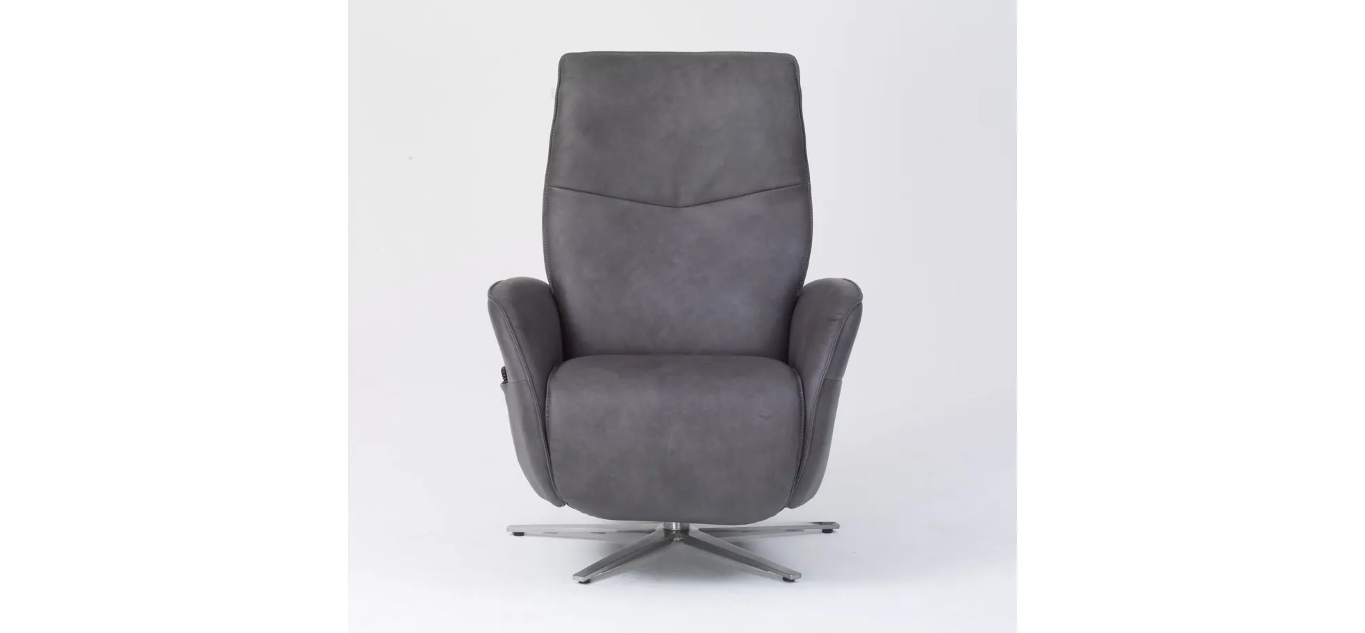 Sessel - Relaxfunktion motorisch, Leder, Kohle