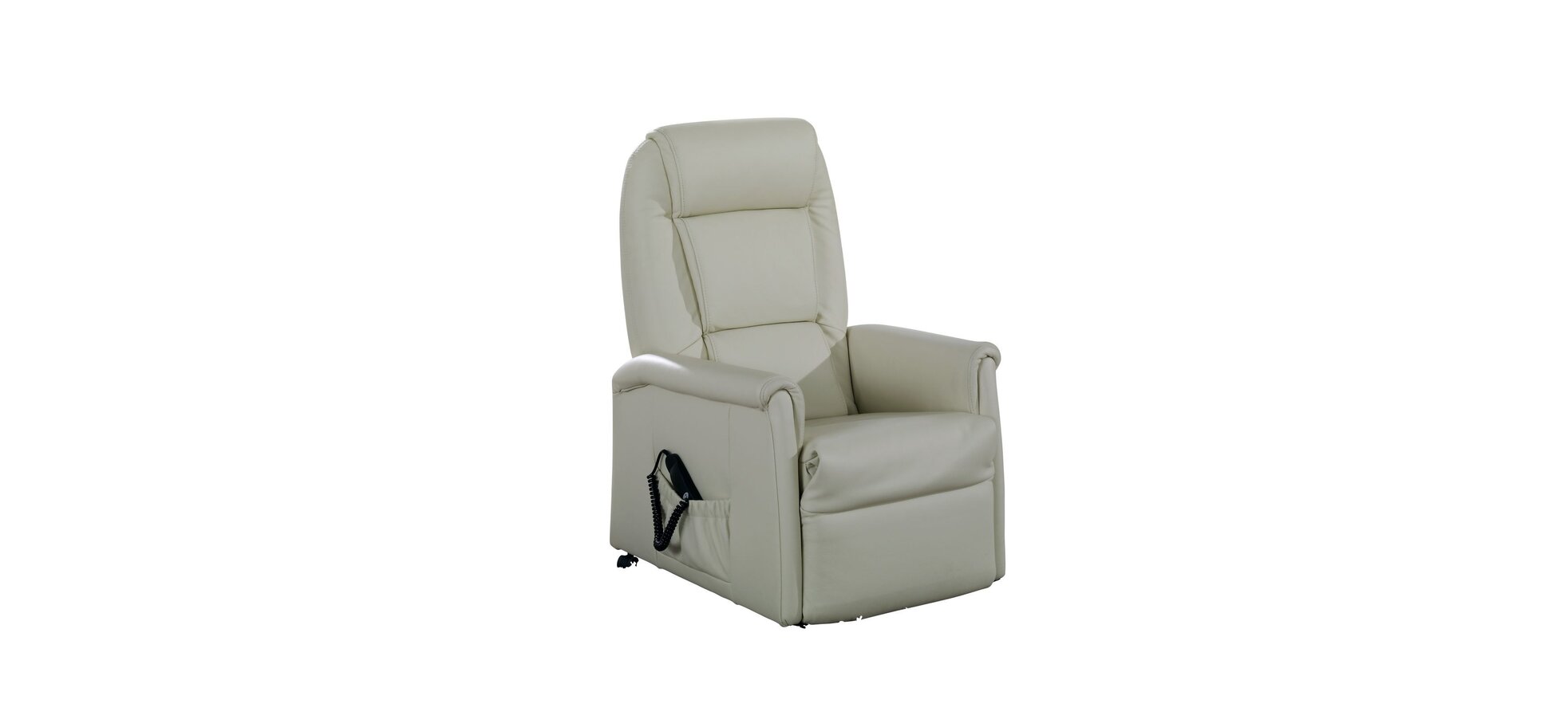 Sessel - Relaxfunktion, Leder, Kreide