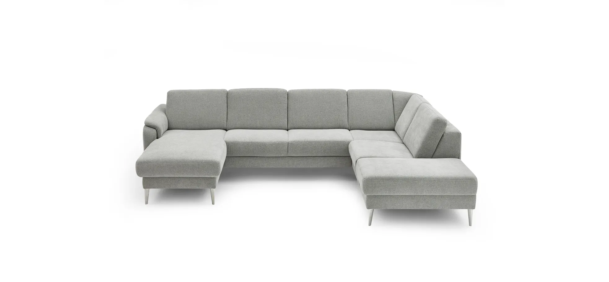 Wohnlandschaft - Longchair links mit 2,5-Sitzer und Ecke rechts