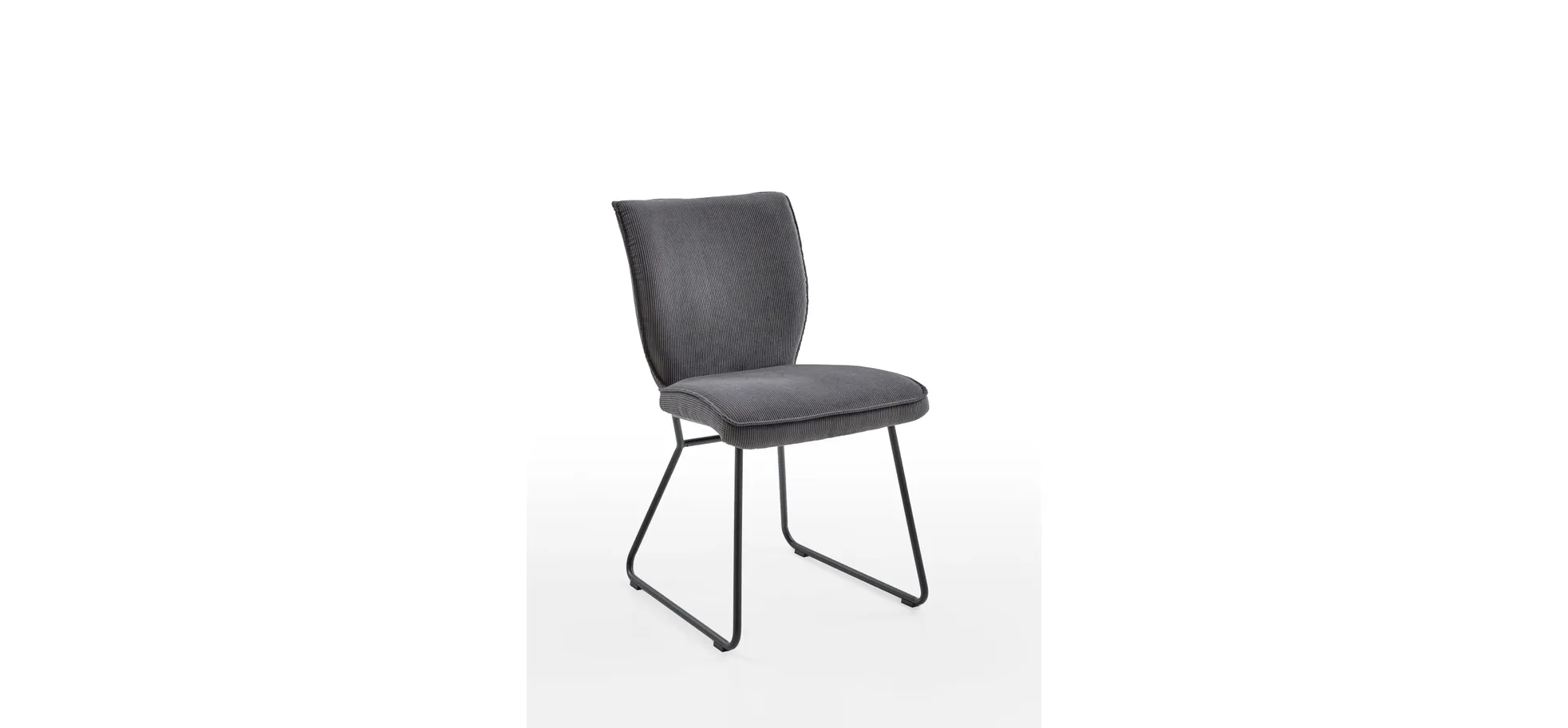 Design-Stuhl - Stoff, Anthrazit