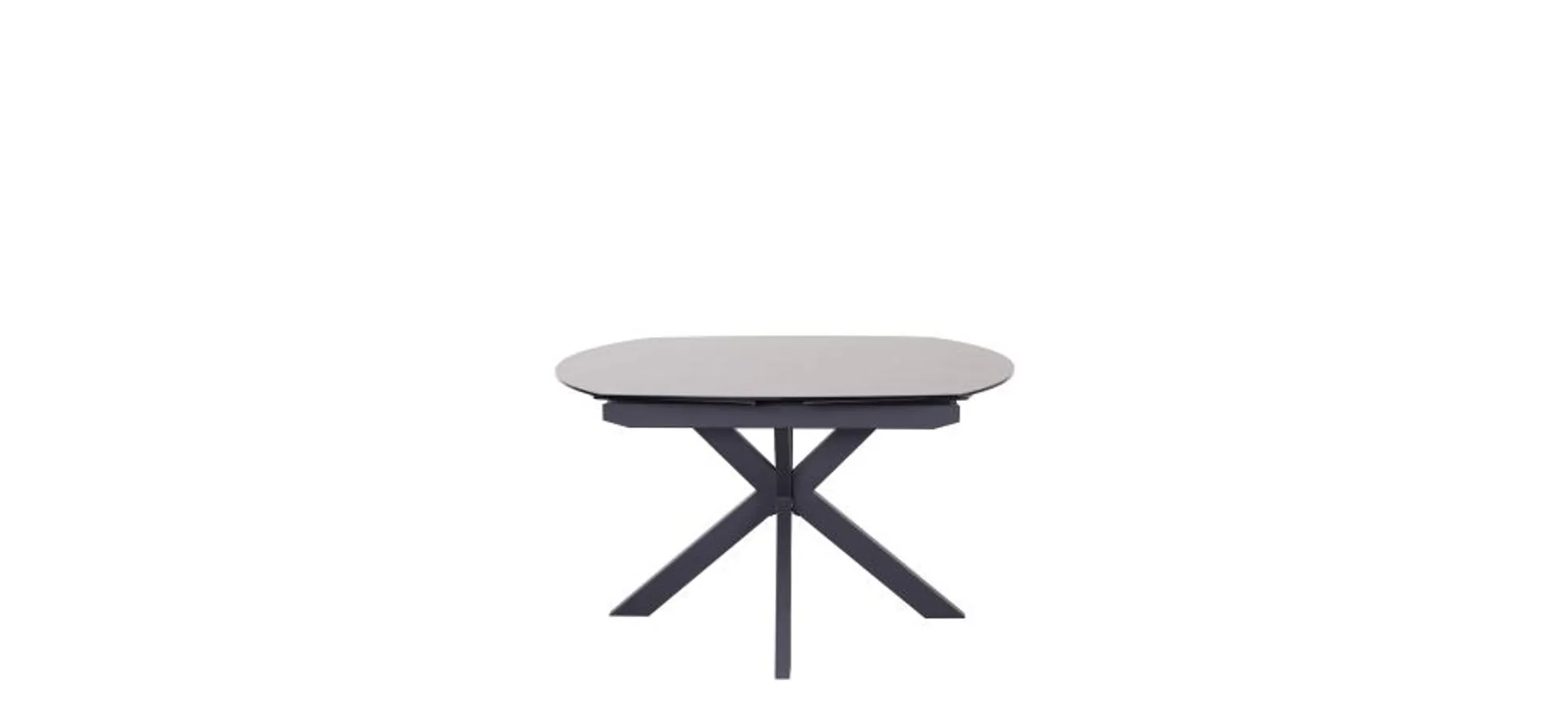 Esstisch MEGGIE - ausziehbar, LB ca. 130x100 cm, Keramik, Grau
