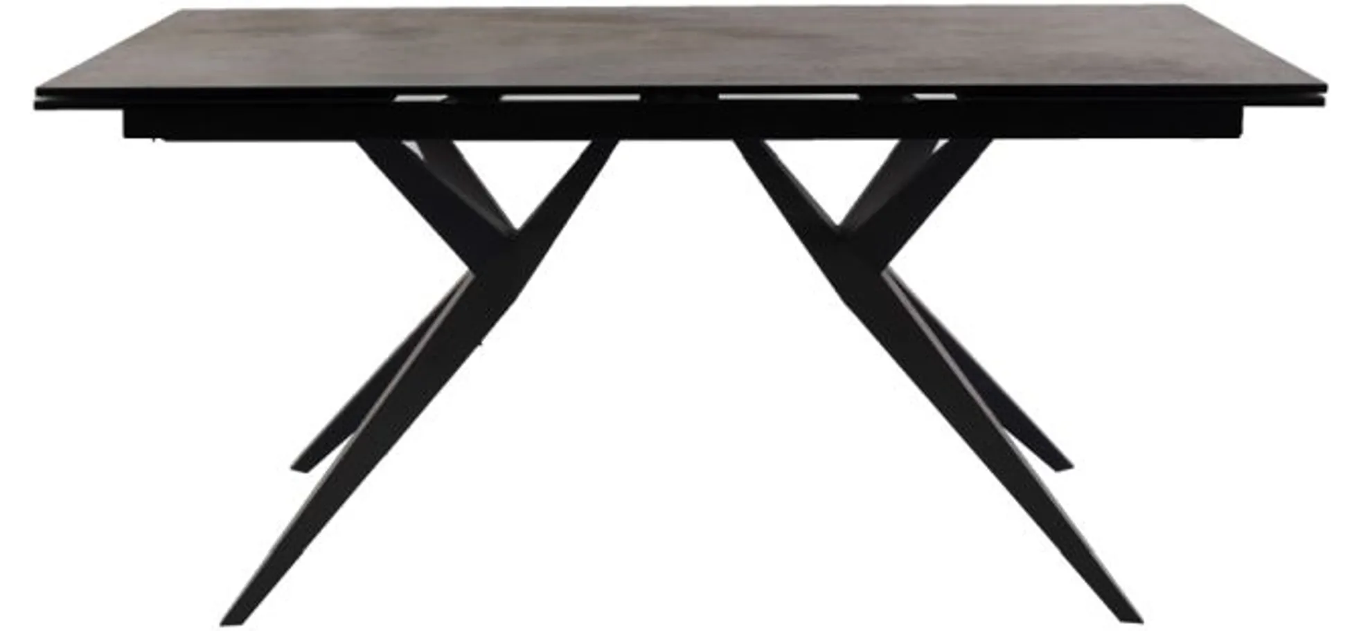 Esstisch MICHELA - ausziehbar, LB ca. 95x180 cm, Keramik, Dunkelgrau