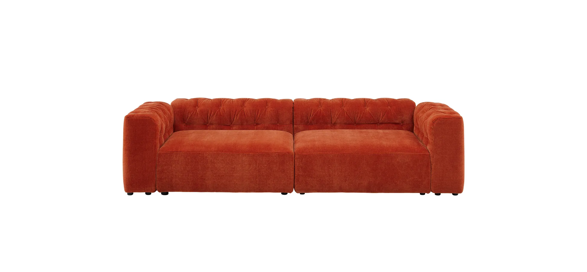 Sofa - 2-Sitzer, Stoff, Orange