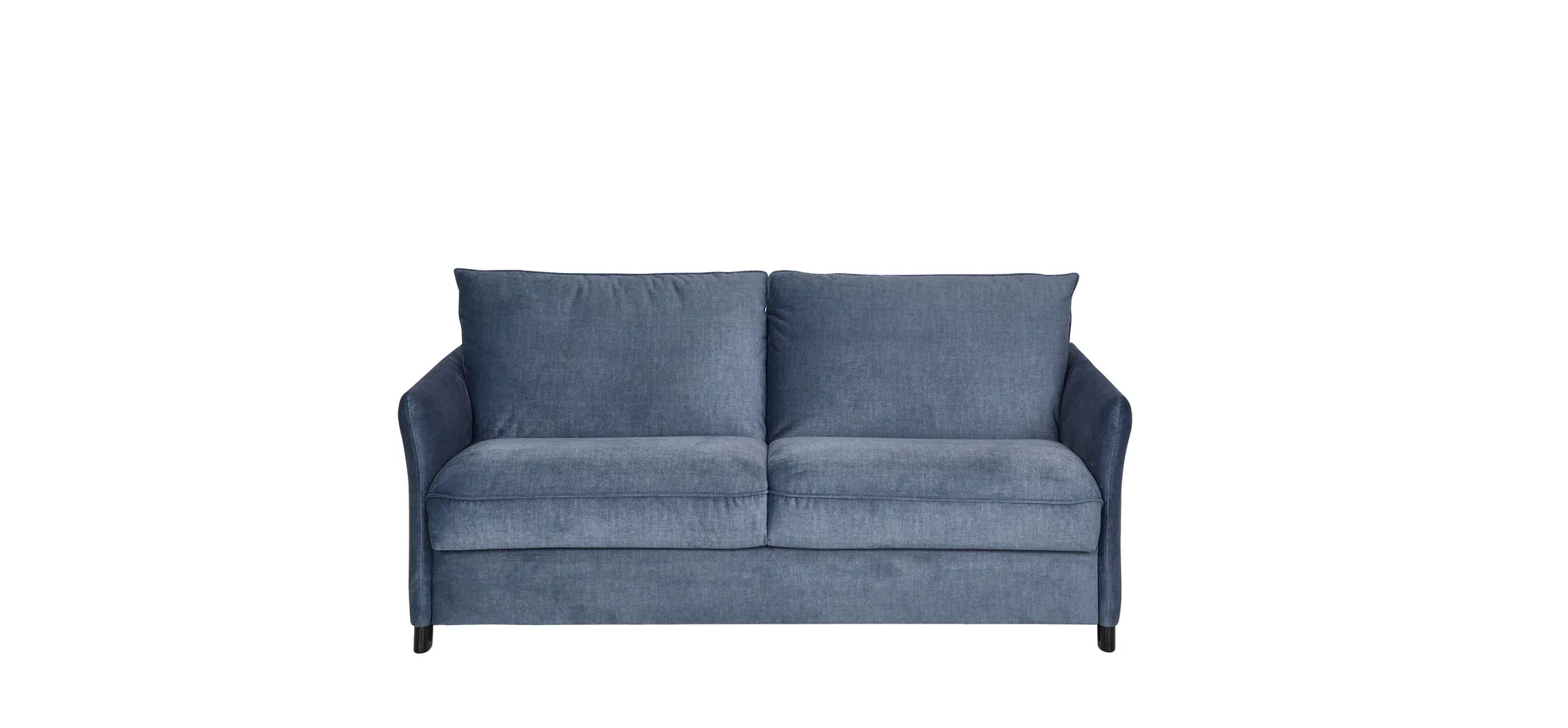 Sofa - 2-Sitzer mit Schlaffunktion, Stoff, Graublau
