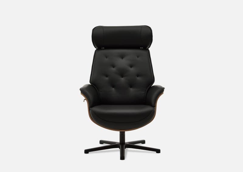 Relaxsessel - Leder, Schwarz