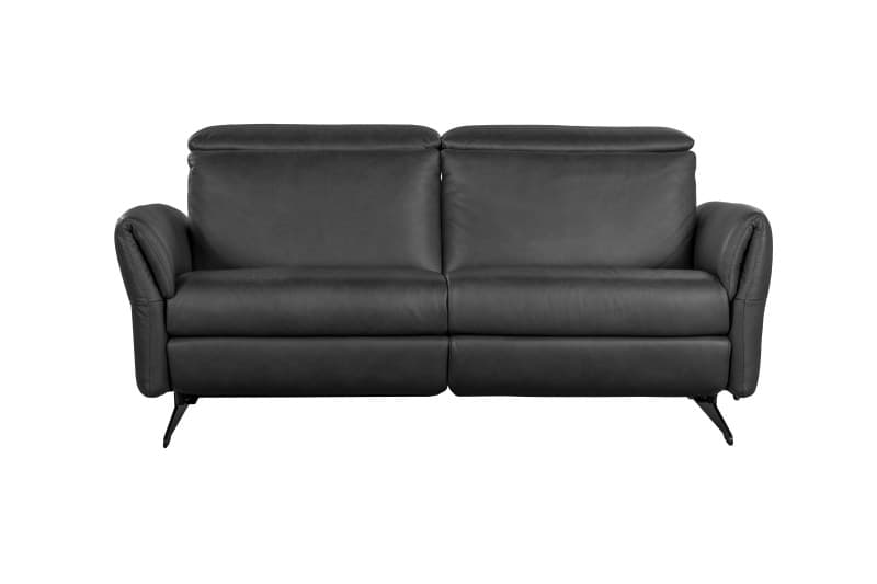 Sofa - 2-Sitzer, Leder, Anthrazit
