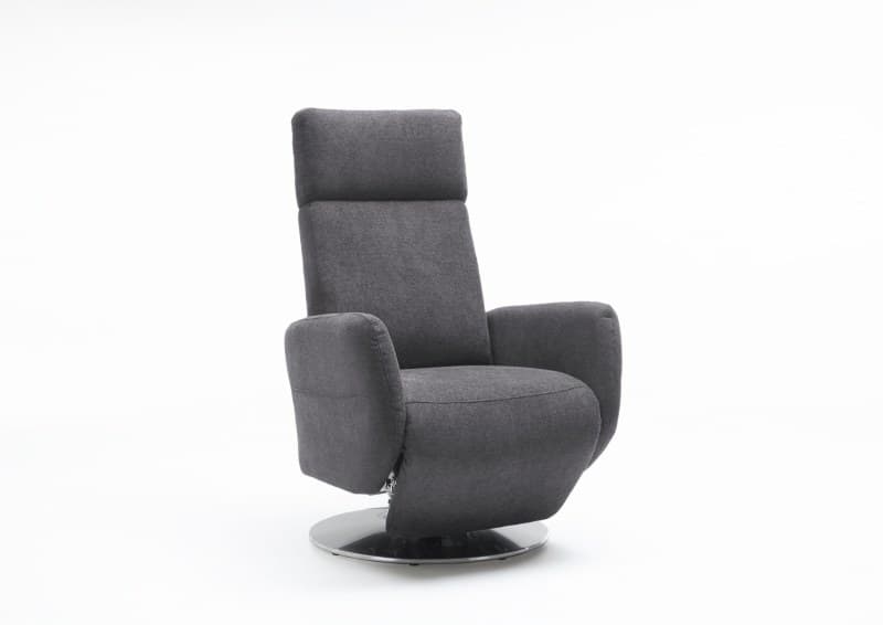 Relaxsessel - inkl. Relaxfunktion, Stoff, Silbergrau