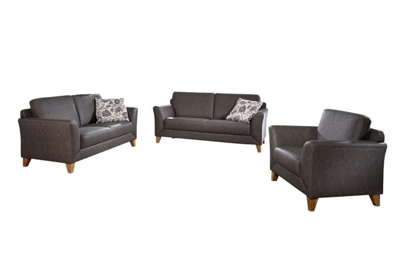 Sofa - 2-Sitzer, Stoff, Dunkelbraun