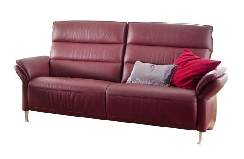 Sofa - 2,5 Sitzer, Leder, Rot