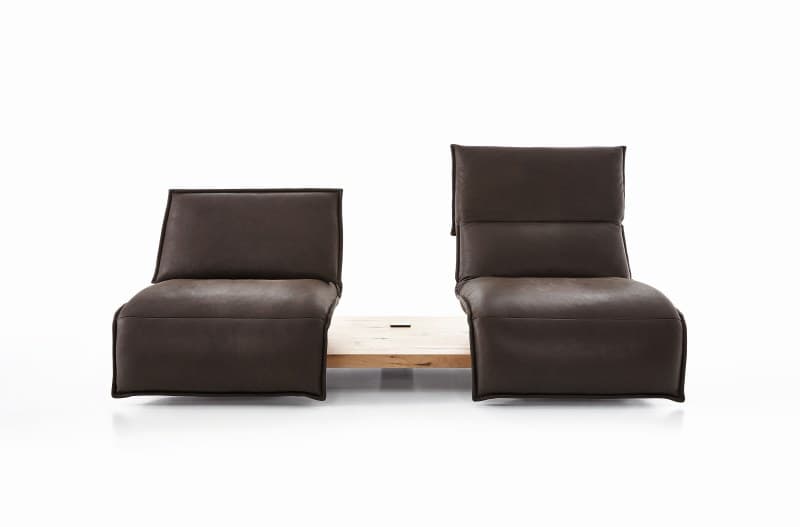 Sofa - 2-Sitzer, Relaxfunktion motorisch, Leder, Schoko