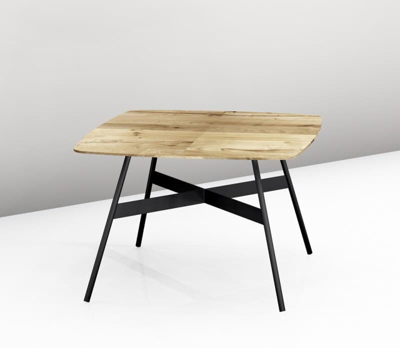 Couchtisch - LBH ca. 65x65x35 cm, Wildeiche furniert