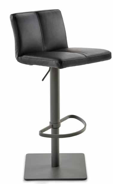 Barhocker - höhenverstellbar, Kunstleder, schwarz