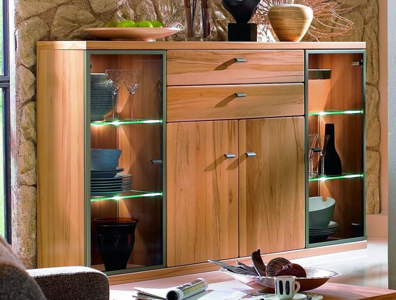 Highboard - Kernbuche teilmassiv