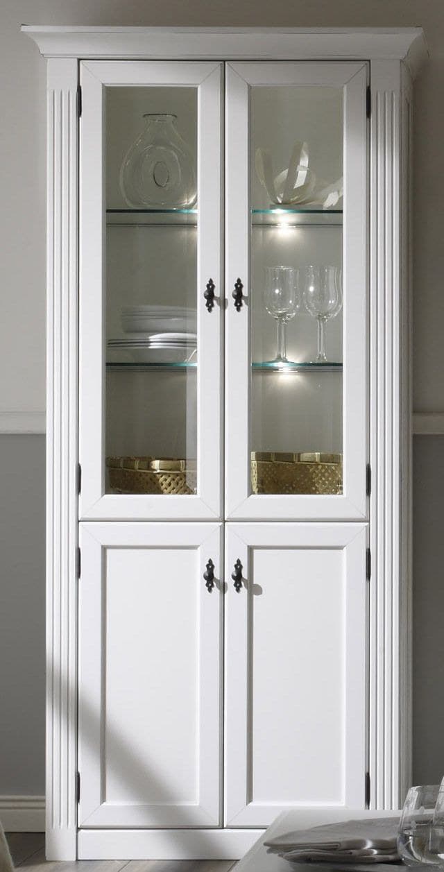 Vitrine - Lack, weiß