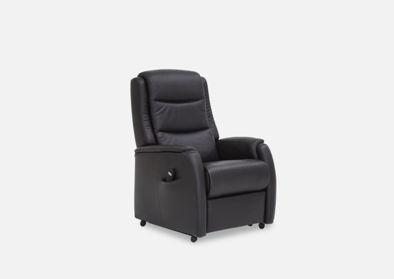 Sessel -Relaxfunktion/Aufstehhilfe motorisch, Leder, Schoko
