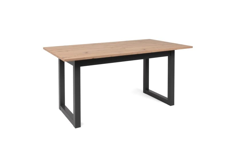 Esstisch- Ausziehbar, LB ca. 160x90 cm, Eiche Dekor, Anthrazit