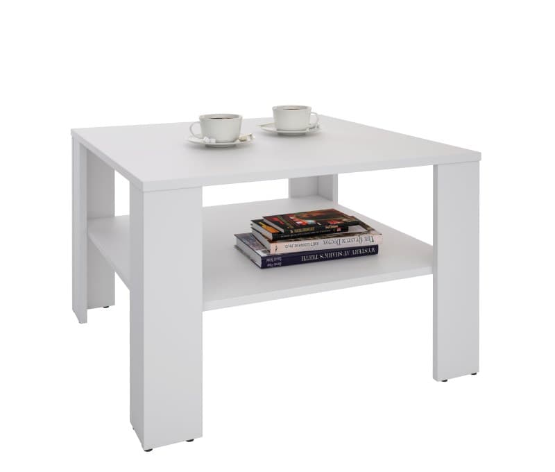 Couchtisch - LB ca. 68x68 cm, Weiß