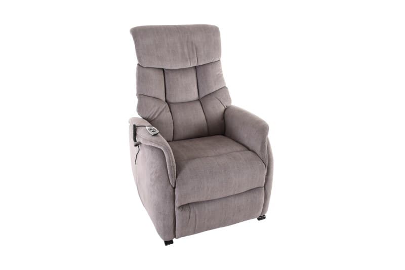 TV-Sessel - Aufstehhilfe, Relaxfunktion, Kopfteilverstellung, Stoff, Grau