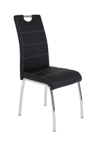 Stuhl - Kunstleder, Schwarz