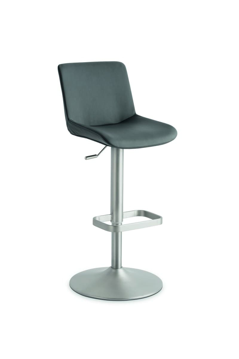 Barhocker - höhenverstellbar, Kunstleder, schwarz