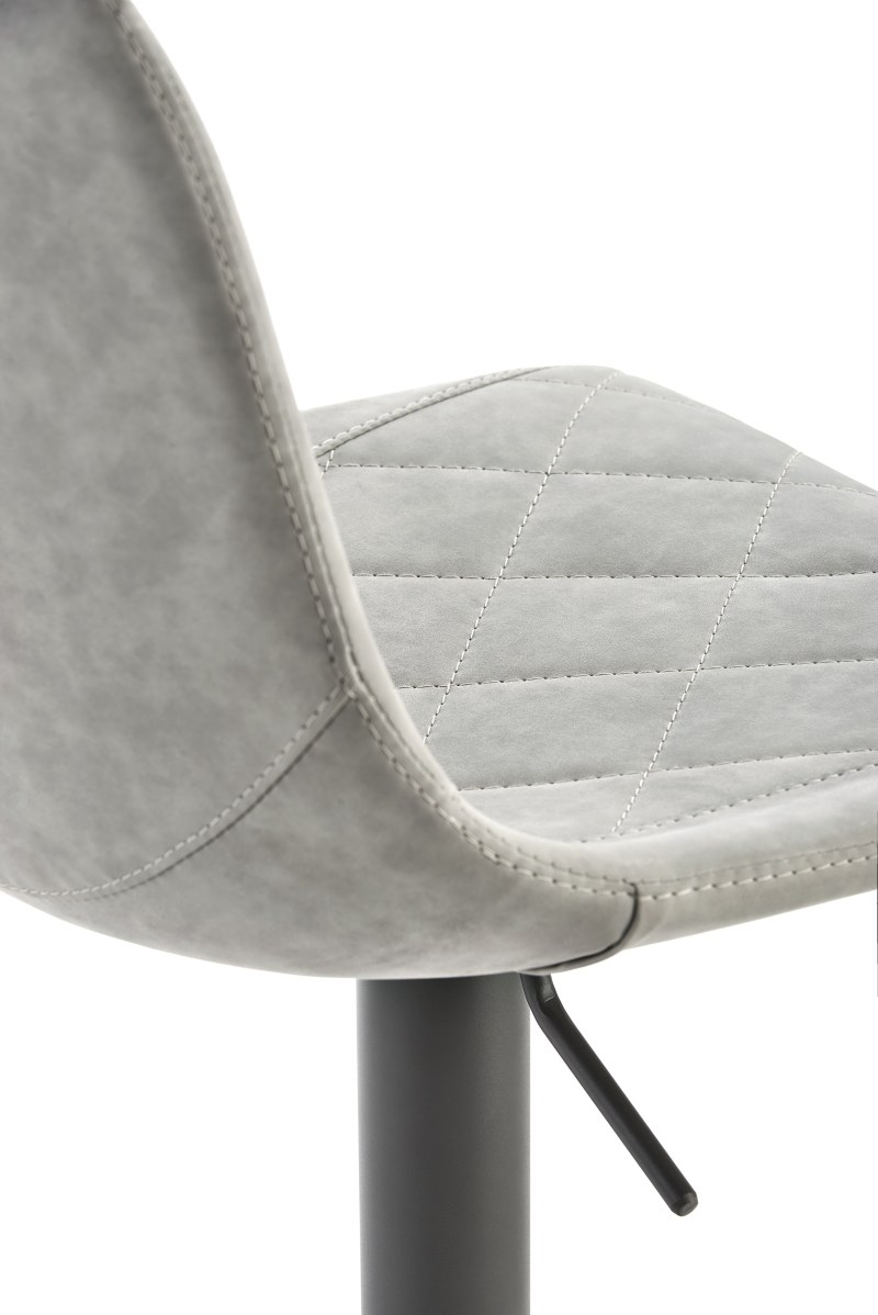 Barhocker - höhenverstellbar, Kunstleder, grau