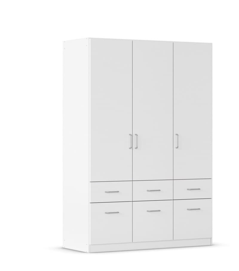 Drehtürenschrank- B ca. 136 cm, Weiß