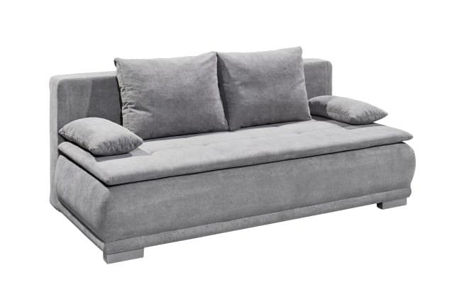 Dauerschlafsofa - 3-Sitzer inkl. Schlaffunktion und Bettkasten, Stoff Schlamm