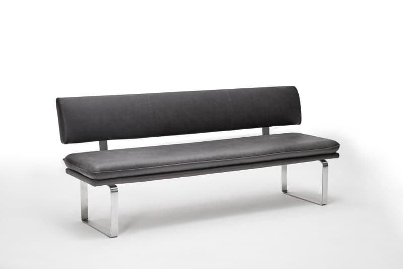 Polsterbank - Breite ca. 202 cm, Polyester, Cognac