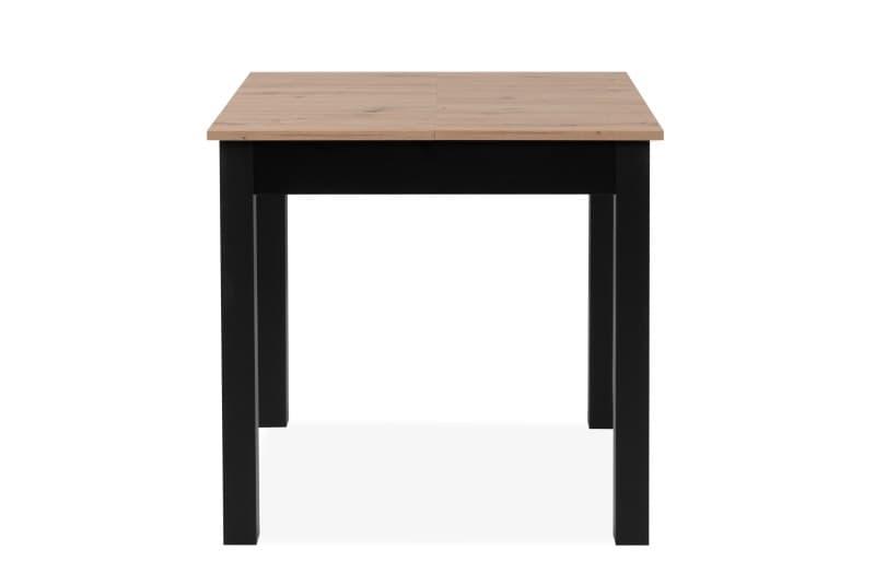 Auszugtisch- LB ca. 80-120x80 cm, Eiche Dekor, Schwarz