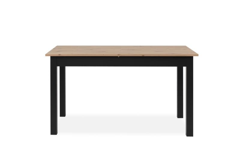 Auszugtisch- LB ca. 140-160x80 cm, Eiche Dekor, Schwarz